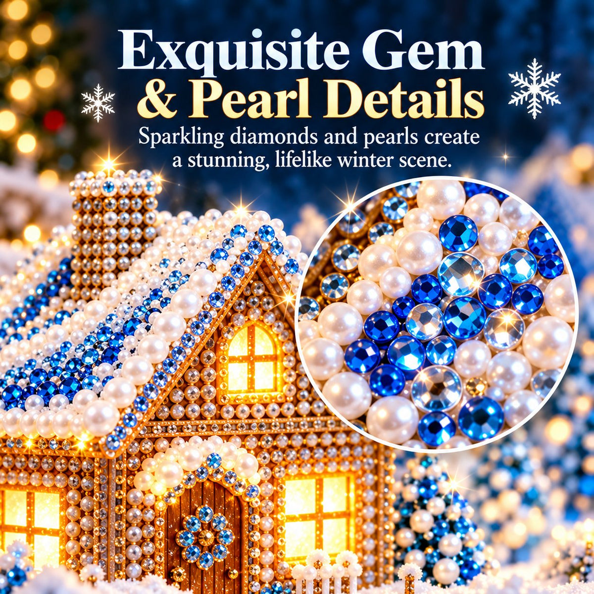 ❄️ DIY Winter Wonderland with Rhinestones & Pearl-Like Accents