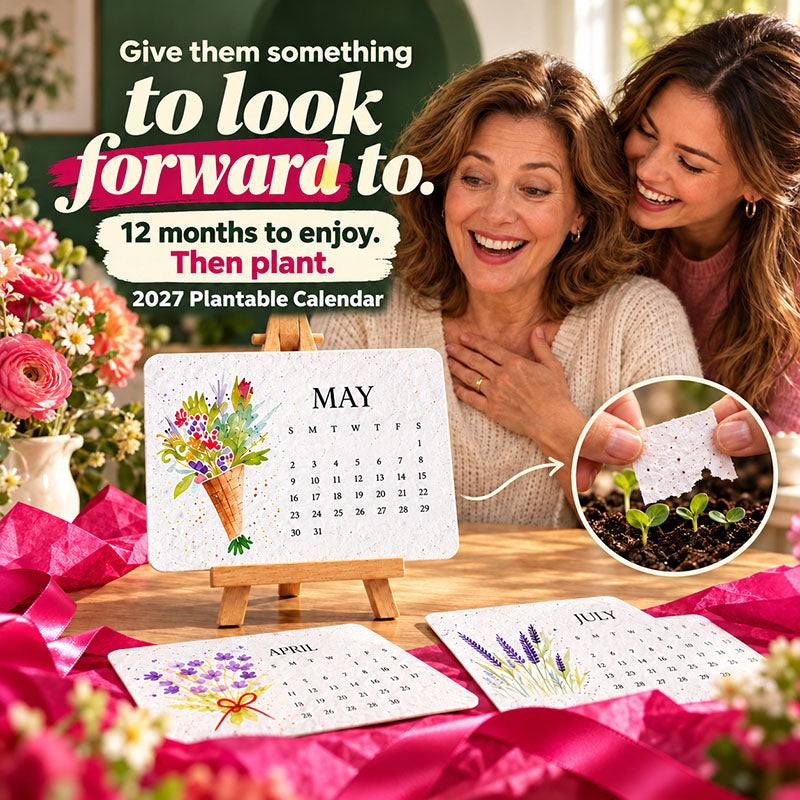 🇺🇸 🌱 2027 Plantable Desk Calendar — A Little Art. A New Beginning. 📅