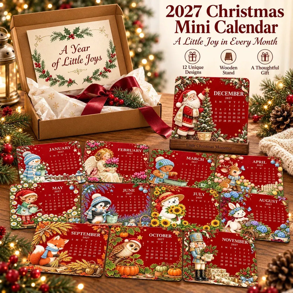 🎄🌱 Christmas Special Edition - Eco-Friendly Plantable “Timeless” Seed Calendar 2027🌸🌿