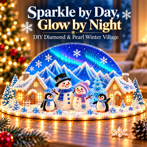 ❄️ DIY Winter Wonderland with Rhinestones & Pearl-Like Accents