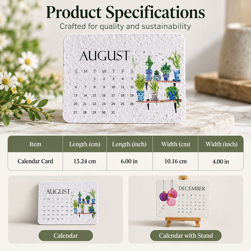 🇺🇸 🌱 2027 Plantable Desk Calendar — A Little Art. A New Beginning. 📅