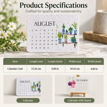 🇺🇸 🌱 2027 Plantable Desk Calendar — A Little Art. A New Beginning. 📅