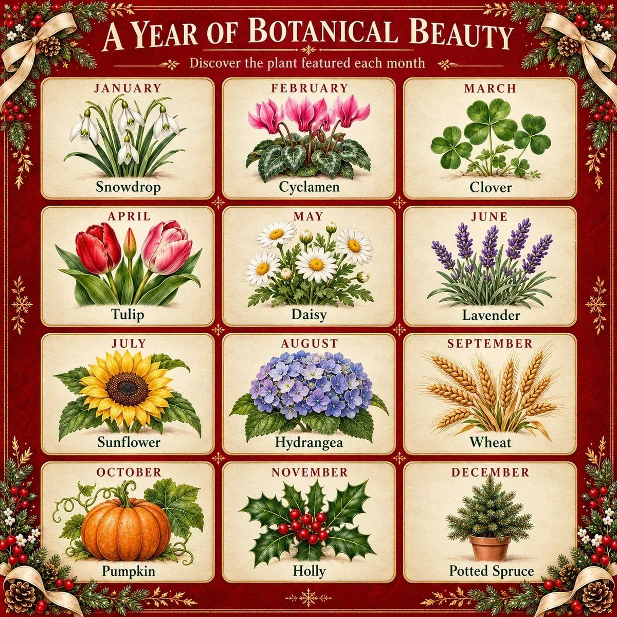 🎄🌱 Christmas Special Edition - Eco-Friendly Plantable “Timeless” Seed Calendar 2027🌸🌿