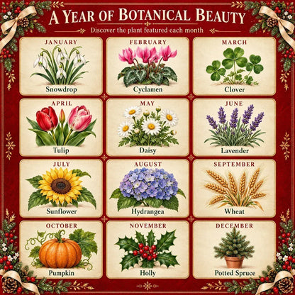 🎄🌱 Christmas Special Edition - Eco-Friendly Plantable “Timeless” Seed Calendar 2027🌸🌿