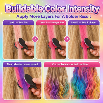 🔥Last Day 20% OFF🌈12-Color Temporary Hair Chalk Applicator Set