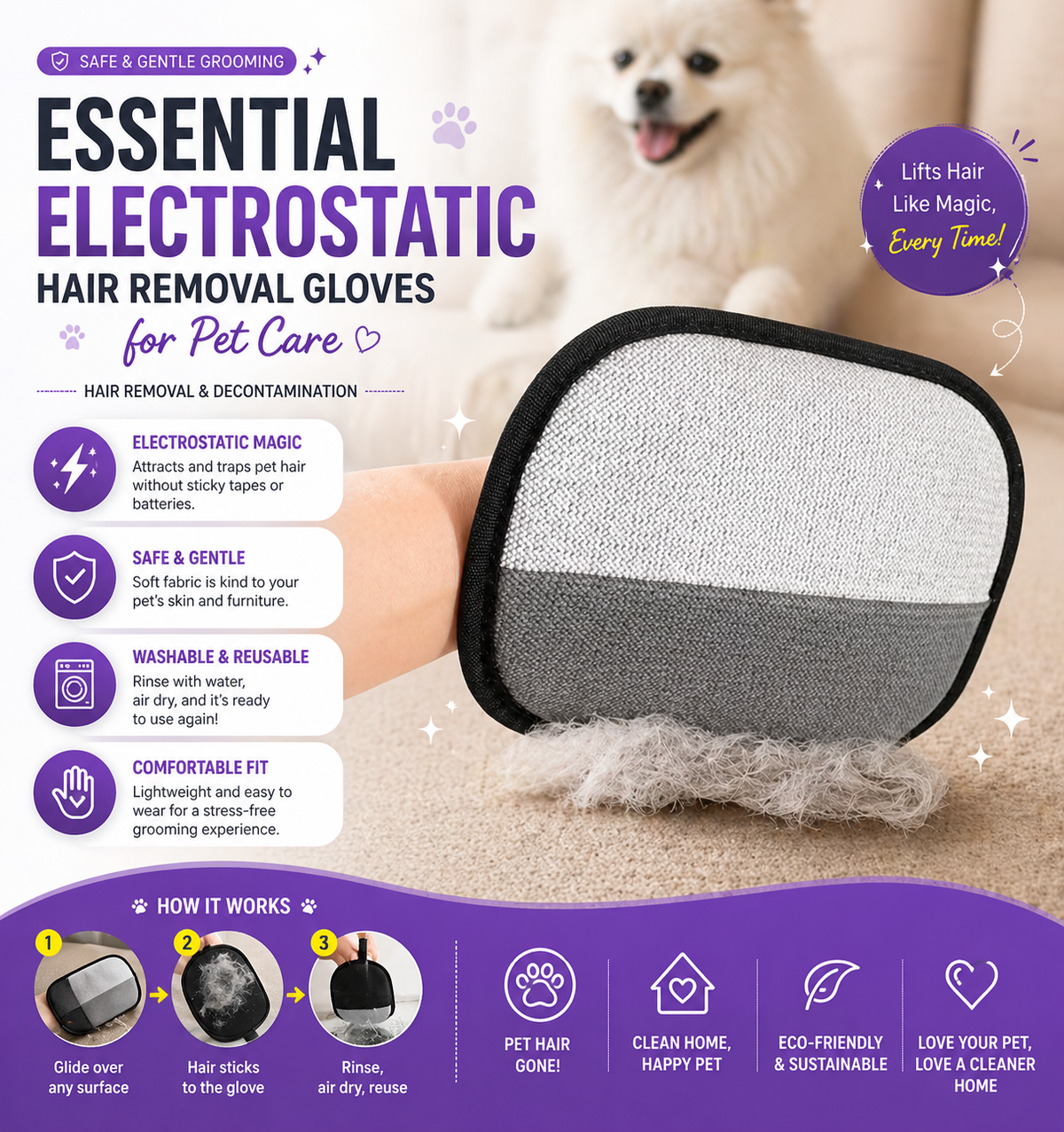 🐾Last Day 80% OFF🐶🐱Pet Grooming Gloves - Buy 1 Get 1 Free