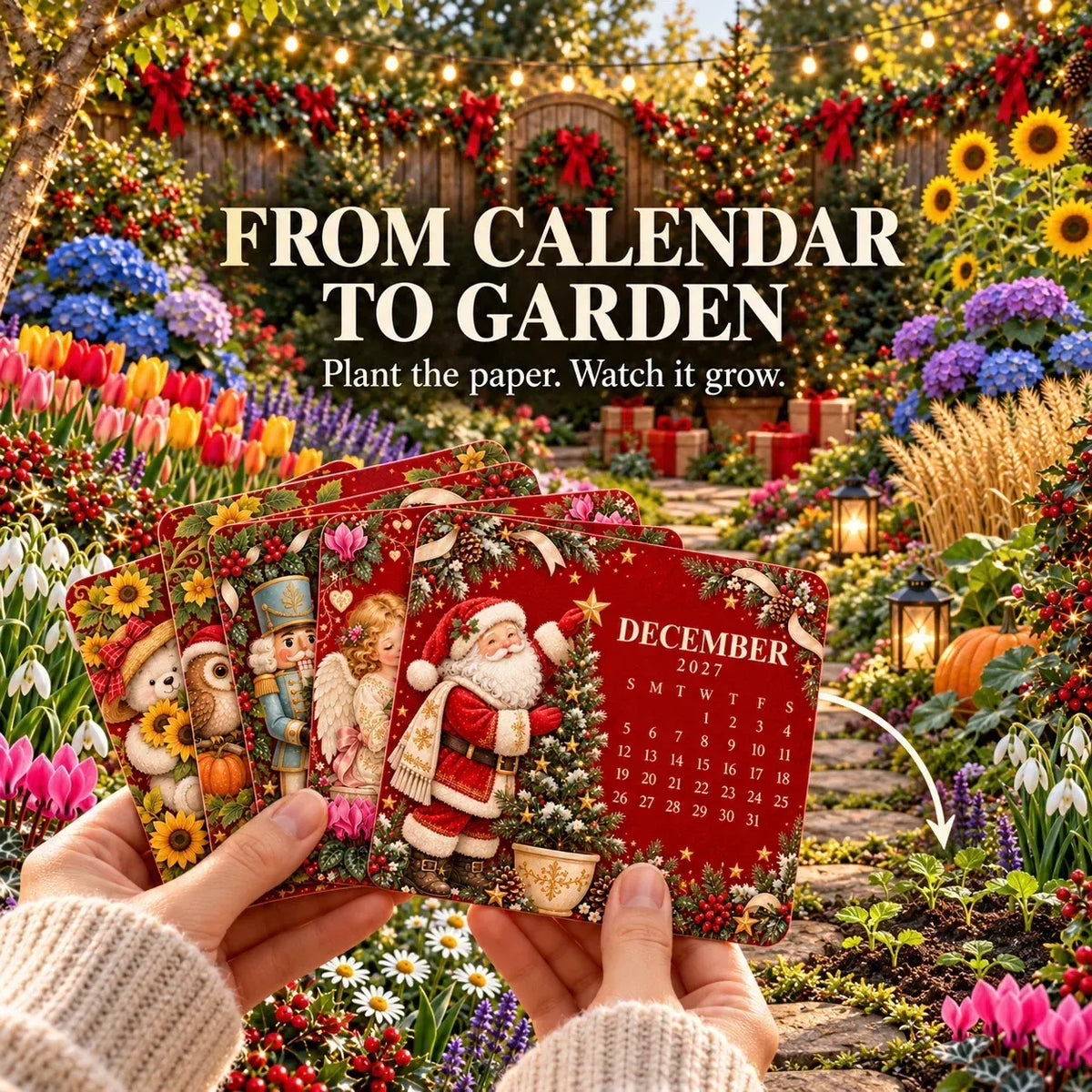 🎄🌱 Christmas Special Edition - Eco-Friendly Plantable “Timeless” Seed Calendar 2027🌸🌿