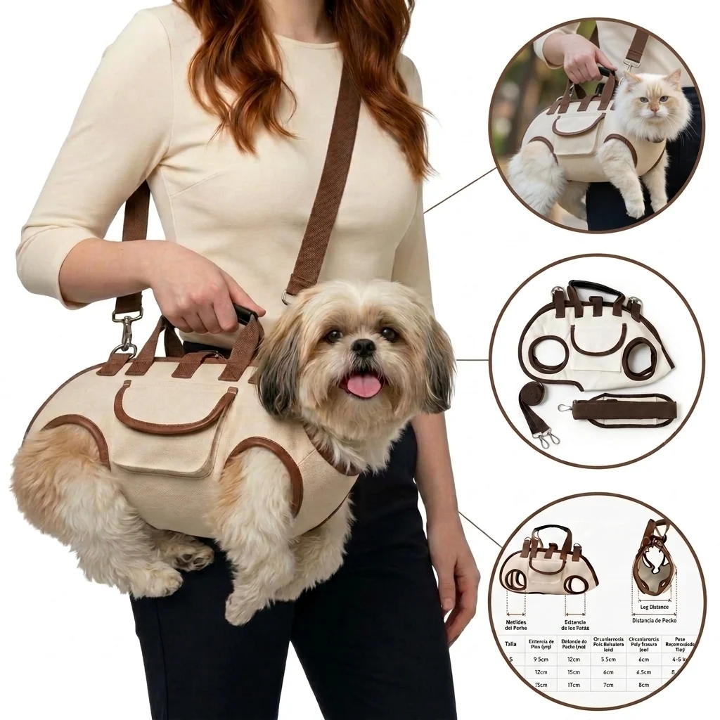 LuckySong® Multifunctional Pet Backpack with Strap for Cats & Dogs 🐾