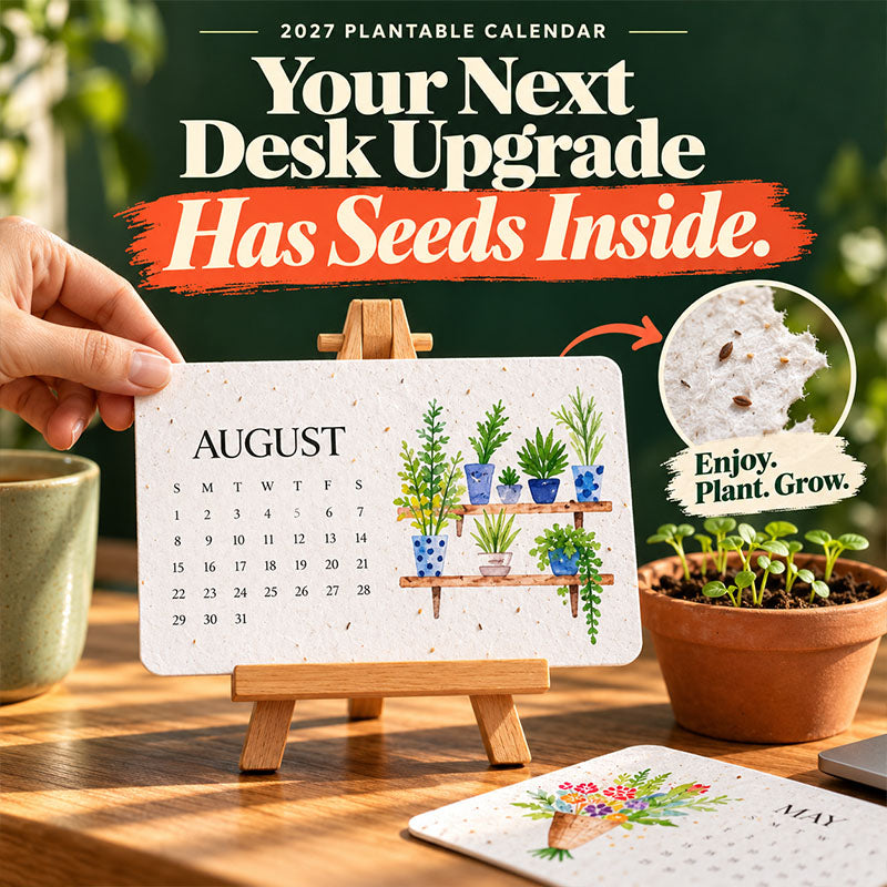 🇺🇸 🌱 2027 Plantable Desk Calendar — A Little Art. A New Beginning. 📅