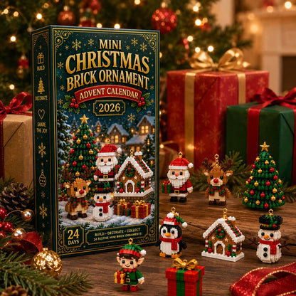 ⏳ Last day to save 80% – 🎄 24-Day Mini Christmas Ornament Advent Calendar | 24 unique festive buildable designs with hanging loops—perfect for decorating Christmas trees, wreaths, and holiday displays 🧱